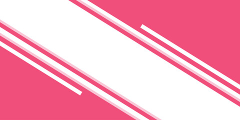 Background geometric shapes diagonal line. Business and presentation banner template pink and white color