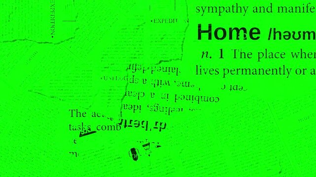 green screen ripped newspaper stop moton animation background