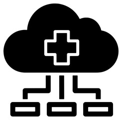 Fototapeta premium Cloud computing health services