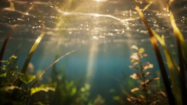 Ethereal Botanical Movement The subtle, graceful, and organic swaying of abstract botanical elements, creating a sense of serene fluidity and natural rhythm.