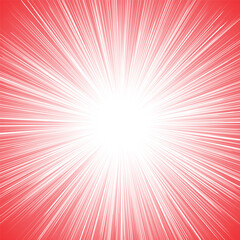 red ray burst background vector design