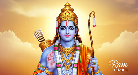Ram Navami: celebrating the divine birth of lord rama, a joyous occasion of spiritual reverence, cultural traditions, and communal festivities, honoring the auspicious ninth day in the hindu ... See M
