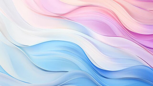 Abstract Pastel Waves Flowing in Seamless Motion