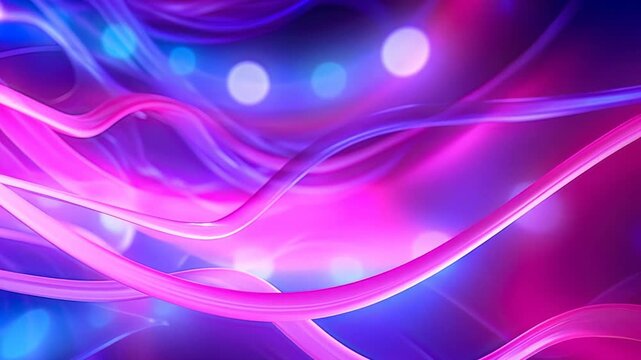 Neon Energy Waves Flowing in Dynamic Digital Abstract