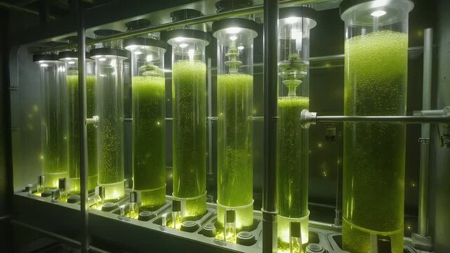 Algae Cultivation in a Modern Photobioreactor Laboratory for Biofuel Research.