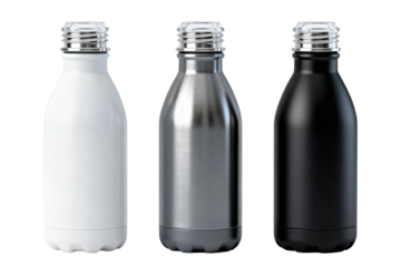 Three Different Colored Insulated Water Bottles