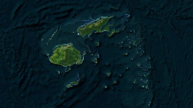 Fiji Map Animation Zoom In