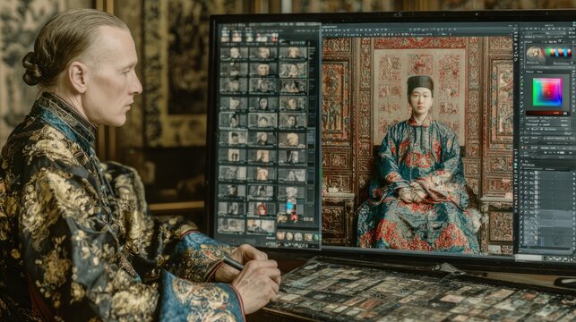 Tilda Swinton as Emperor in a Modern Setting.