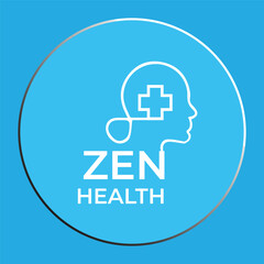 Fototapeta premium Vector Illustration of a Head Profile with Stethoscope and Plus Sign for Healthcare