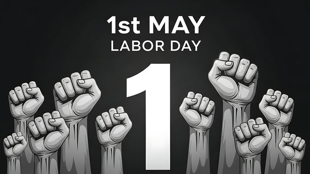 Celebrate labor day with raised fists on may 1st