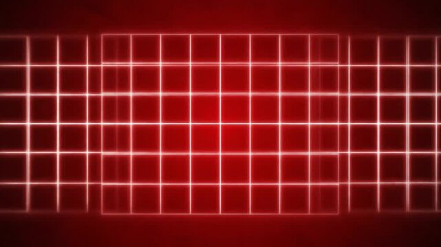 A red grid pattern on a dark background is displayed in a video file from an unusual viewpoint.