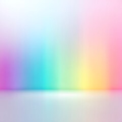 Gradient mesh pastel rainbow spectrum softly blending on white backdrop