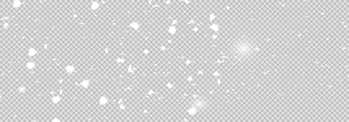 PNG winter snow effect .Falling snow snowfall snowflake snowflakes snow overlay action. Panorama view background.