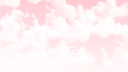 Obraz premium Beautiful pink sky with white clouds pattern background. Sky and clouds in daylight. Outdoor natural abstract background.