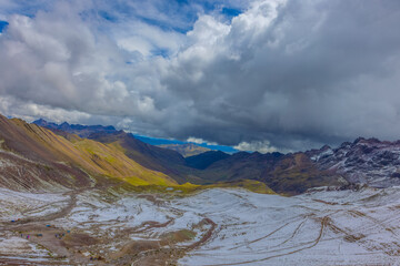 Winter landscape in Rainbow Mountains