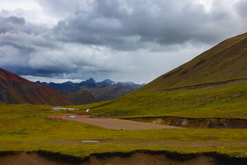 Football field in Rainbow Mountain.