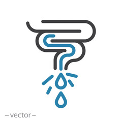 Bowel disorder icon, diarrhea linear illustration