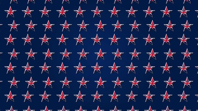 United Kingdom Flag Inspired Star Pattern Background