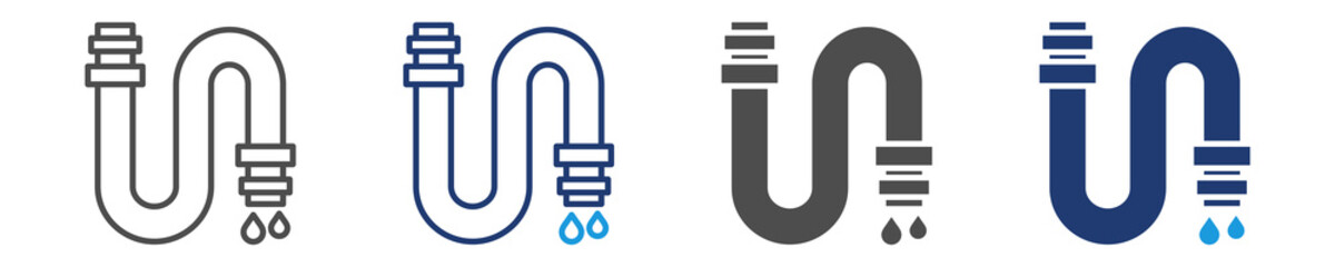 sewage icon set multiple style