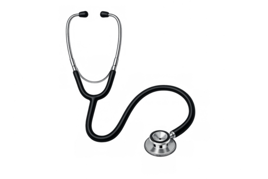 Stethoscope for medical health and healthcare checkup - Powered by Adobe