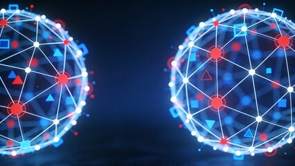 Abstract digital network spheres