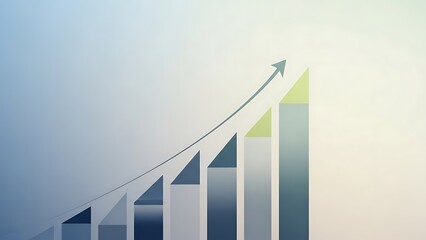Business chart showing steady financial increase progress