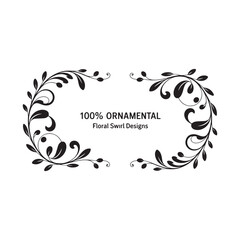 Fototapeta premium Elegant Floral Label Ornament