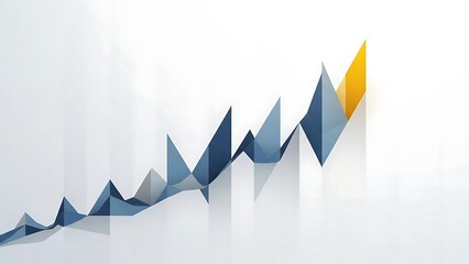 Abstract jagged line graph showing market volatility data