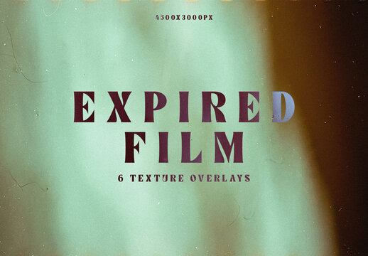 6 Expired Film Burn Texture Overlays