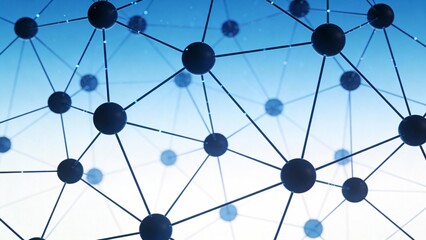 Abstract network of connected nodes