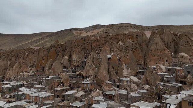 The ancient rock settlement of Kandovan in Iran