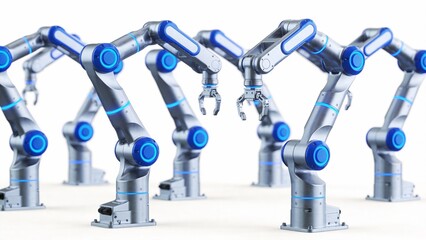 Robotic arms in industrial setting