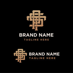 Obraz premium creative monogram initial letter tsp logo design. vector illustration