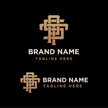 creative monogram initial letter tsp logo design. vector illustration