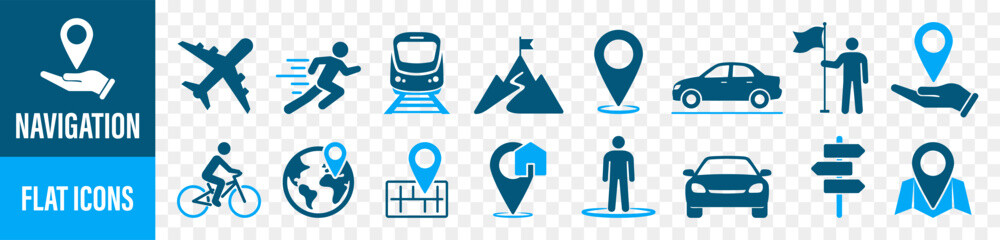 GPS Navigation Icon Set
