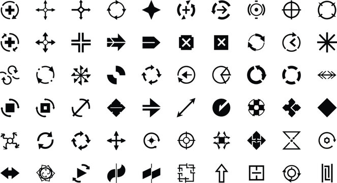 Arrow UI Icons Set Navigation Direction Symbol Vector Pack