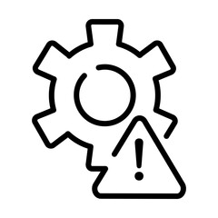 An outline icon depicting risk management