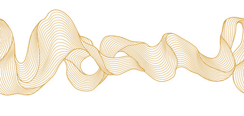 Seamless wave pattern. Abstract background with linear curls.