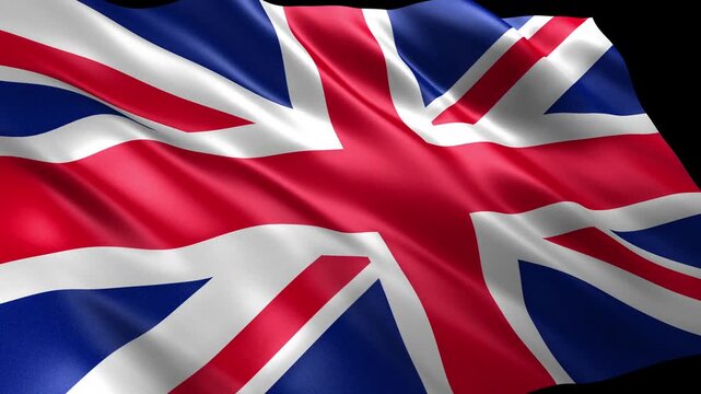 waving united kingdom british country flag loop