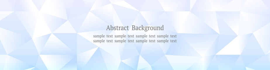 ワイド構図の青ポリゴンクリスタル背景 Webバナー用