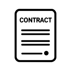 Fototapeta premium Document page labeled contract representing legal agreement, compliance, and formal business terms.