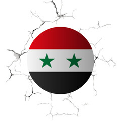 Syrian country flag banner on white background. National vector illustration