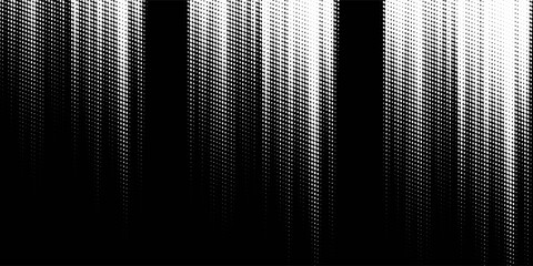 Vector black and white halftone gradient banner, texture template made of lines, grunge graphic backdrop, texture vector background template. eps 10