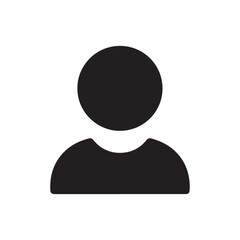 a minimalist user profile avatar icon design in a clean modern style silhouette