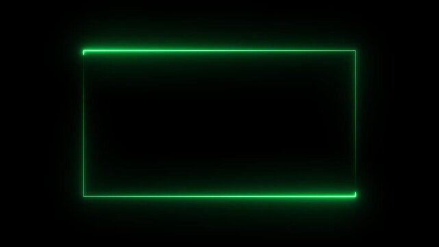 abstract beautiful saber frame Animation of glowing neon rectangles abstract background. abstract glowing neon rectangle border frame.4K black background visuals