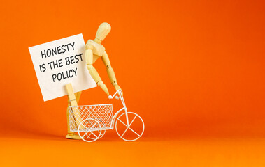 Honesty is the best policy symbol. Concept words Honesty is the best policy on beautiful white...