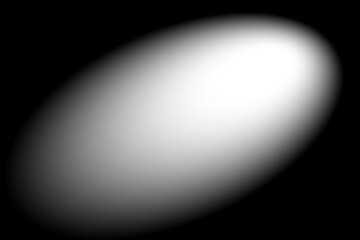 Abstract grayscale gradient spotlight effect with a central dark void on a black canvas isolated on transparent background