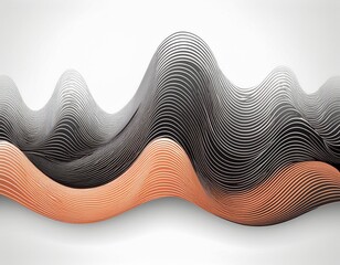 abstract sound wave graphics isolated on white background