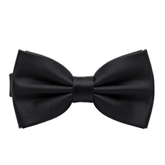 Elegant Black Bow Tie for Formal Wear Clipart PNG Element