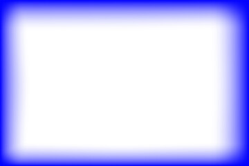 Abstract composition of a bold black rectangle bordered by an electric blue background isolated on transparent background